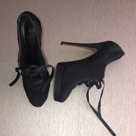 CASADEI satin Plataform shoes Size 10 - Picture 2 of 12